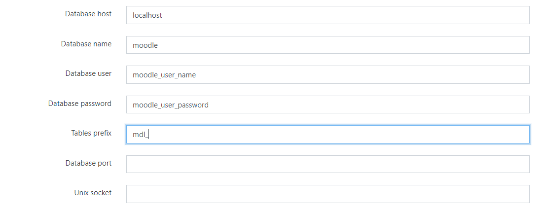 Database access configuration