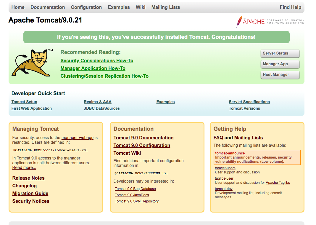 Apache Tomcat Page