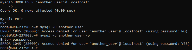 MySQL user access